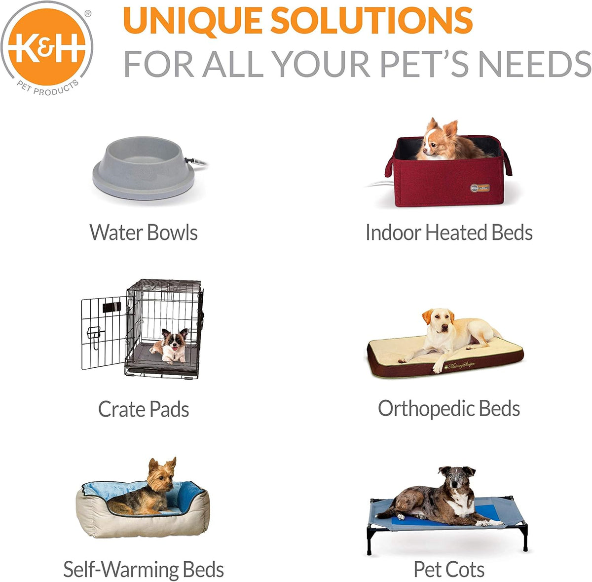 K&H Outdoor Elevated Dog Bed for Large and Extra-Large Pets, Gray, 50"x32" XL