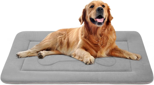Large Dog Bed with Soft Crate Pad, 42-inch Non-Slip Washable Sleeping Mattress for Pets