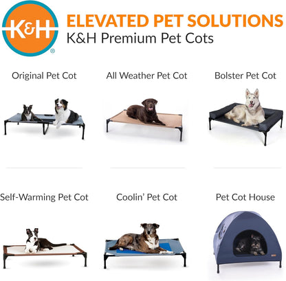 K&H Outdoor Elevated Dog Bed for Large and Extra-Large Pets, Gray, 50"x32" XL