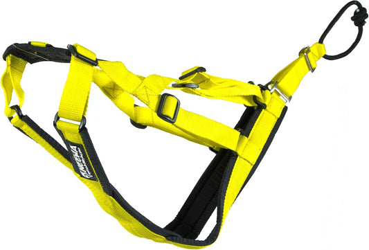 Adjustable Sled Pro Harness - Small, Yellow, Dog Pulling Harness for Large Breeds & Giant Dogs, Great for Dog Joring