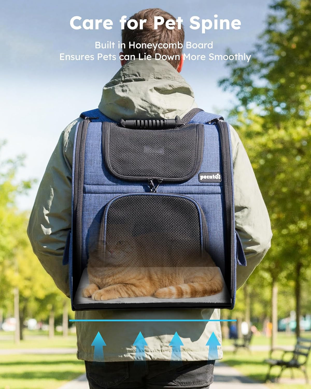 Expandable Cat Carrier Backpack with Breathable Window