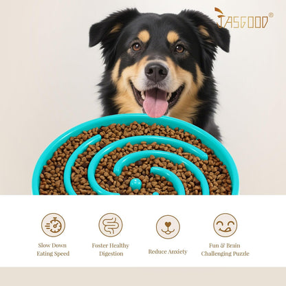 Slow Feed Dog Bowl for Large and Medium Breeds, Anti-Gulping Design to Prevent Bloat and Choking
