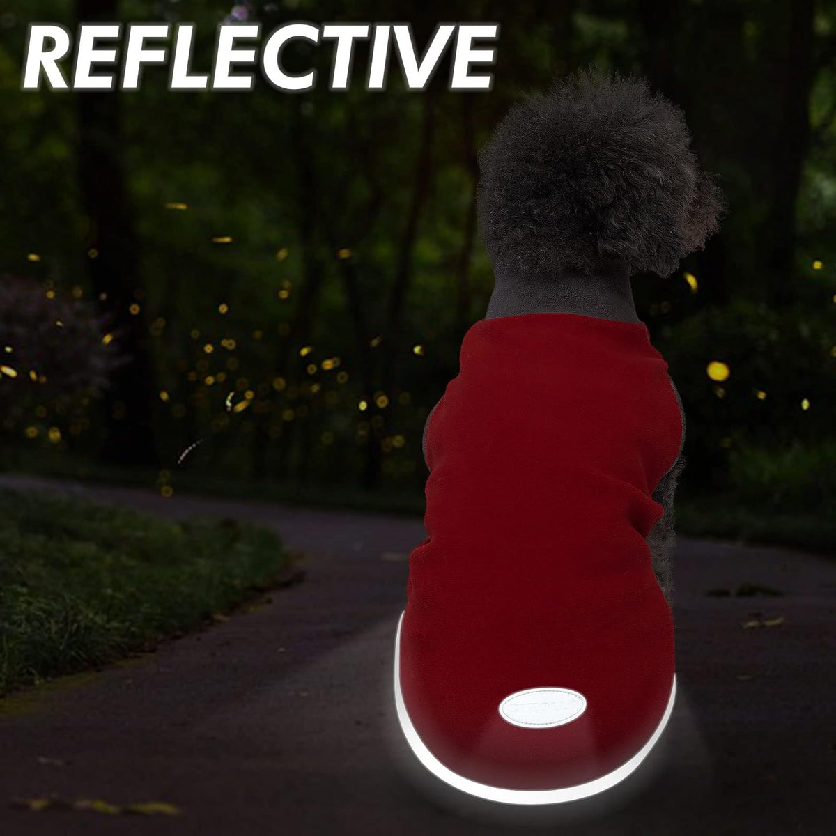 Fleece Dog Sweater Pullover - Lightweight Reflective Jacket (2-Pack)