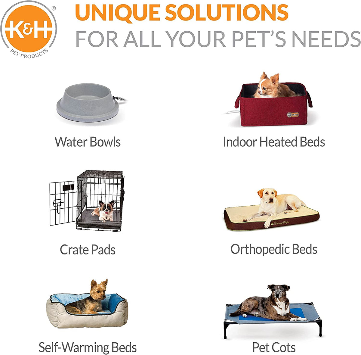 K&H Outdoor Elevated Dog Bed for Large and Extra-Large Pets, Gray, 50"x32" XL
