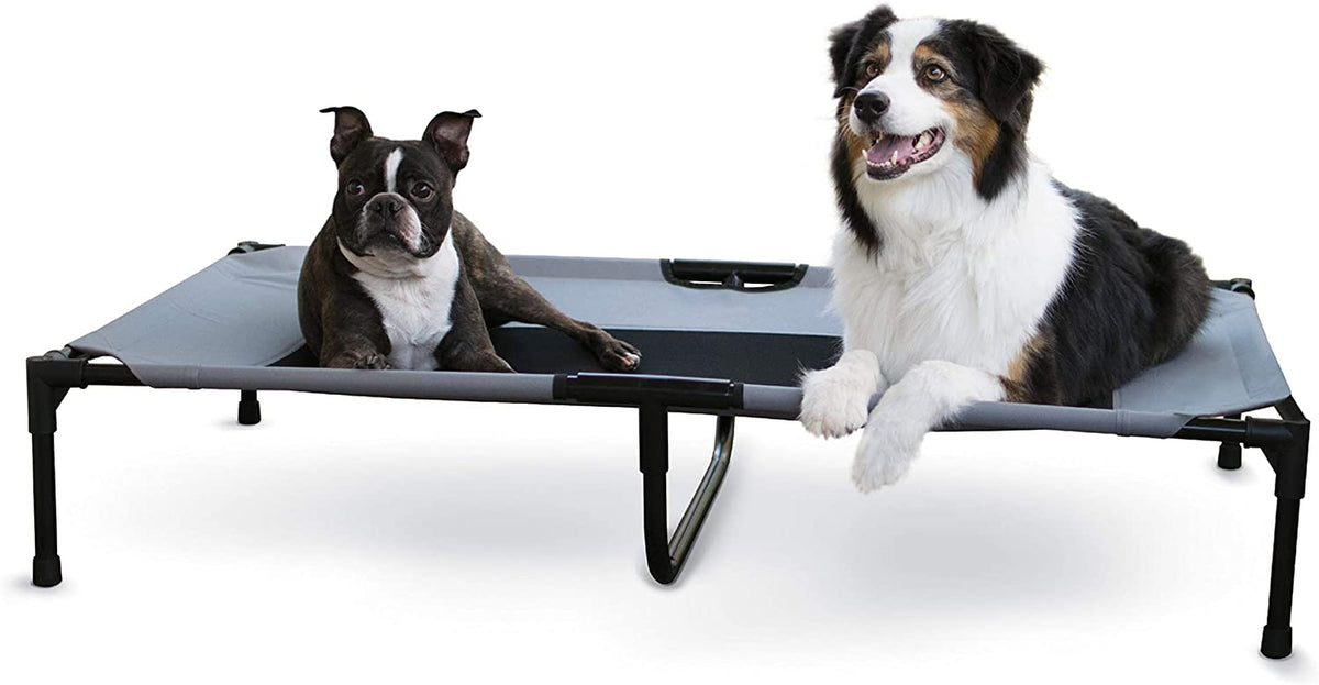 K&H Outdoor Elevated Dog Bed for Large and Extra-Large Pets, Gray, 50"x32" XL