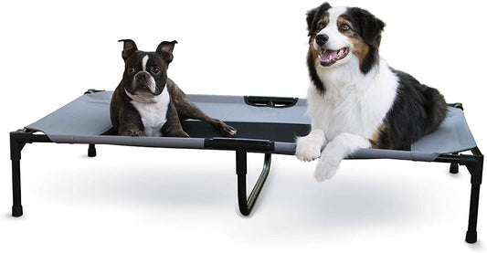 K&H Outdoor Elevated Dog Bed for Large and Extra-Large Pets, Gray, 50"x32" XL