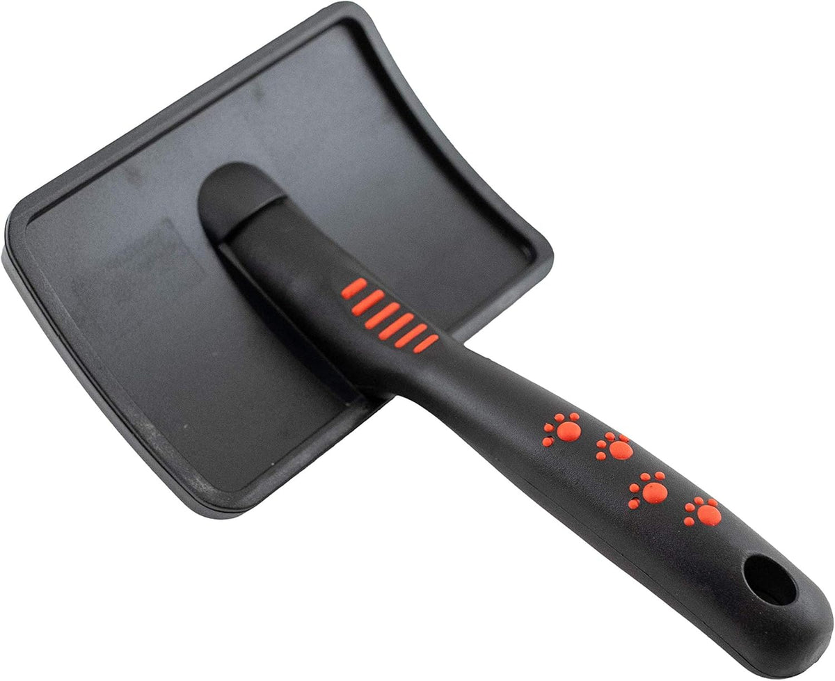 Paw Brothers Large Soft Pin Curved Slicker Brush for Dogs with Coated Tips for Gentle Skin Care and Maximum Coverage