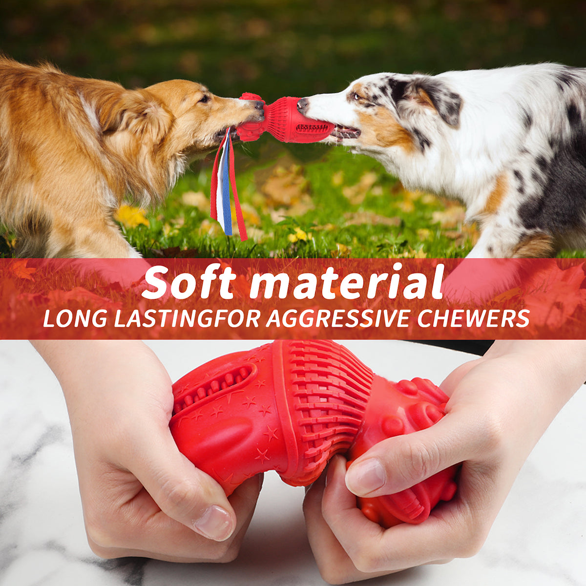 Dog Squeaky Toy for Large Medium Chewers, Interactive Dog Toys."Clearance Product, Random Color, Please Don'T Purchase If You Mind."